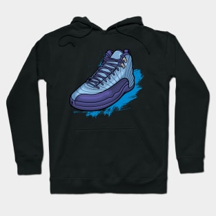 AJ 12 Retro Blue Purple Sneaker Hoodie